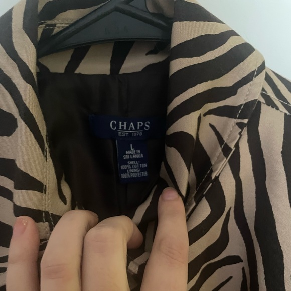 Chaps Zebra jacket! - Picture 3 of 4